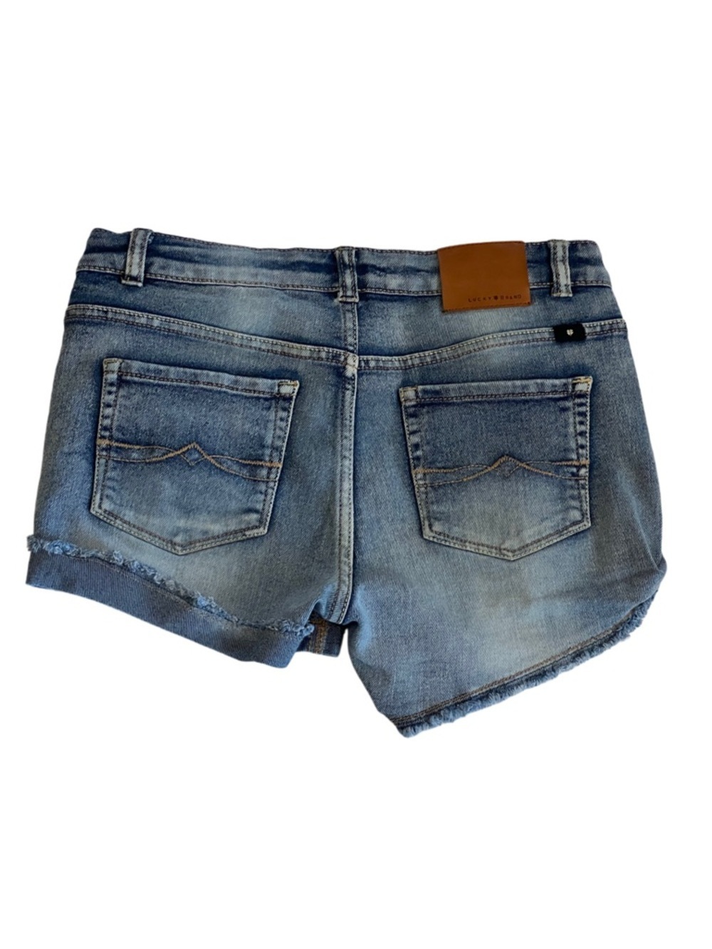 Lucky Brand Girls Distressed Denim ‘Riley Shorts’ - Light Blue | Size 16 - Picture 3 of 6